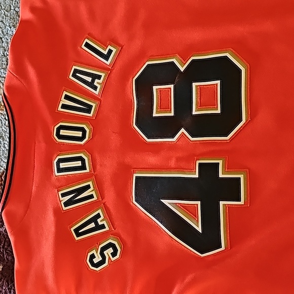 AWESOME VINTAGE SANDOVAL GIANTS BASEBALL BUTTON DOWN SHIRT - Picture 9 of 15